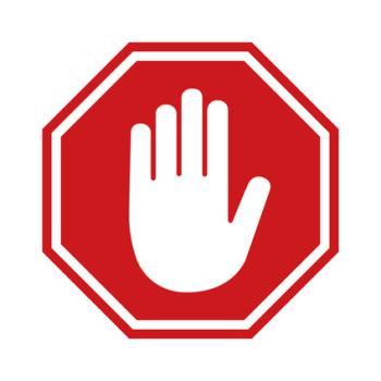 Hand with Stop Sign