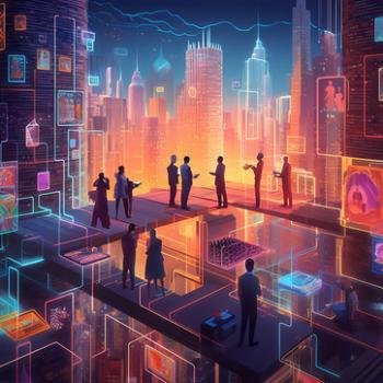 Futuristic AI graphic